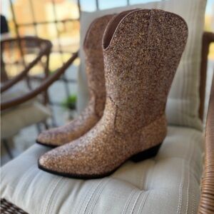 Sparkly Gold Cowboy Boots